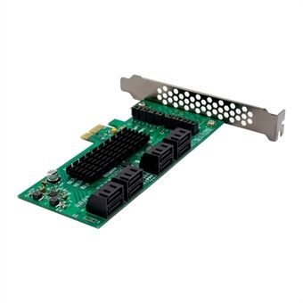 88SE9215 PCI-E X1 8-kanals 6G expansionskort PCIe SATA3.0 I/O Adapter Converter Card