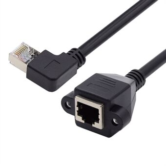 UT-011-RI 0,3 m rätvinklad 90 grader 8P8C FTP STP UTP Cat6 hane till hona LAN Ethernet-sladd Nätverksförlängningskabel