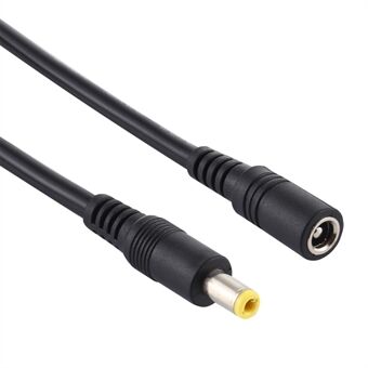 3M 8A likströmskontakt 5,5 x 2,1 mm adapterkabel hona till hane - svart