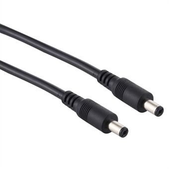 50 cm 8A likströmskontakt 5,5 x 2,1 mm adapterkabel hane till hane - svart