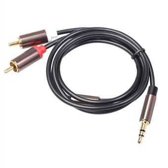 3,5 mm hane till 2RCA hane ljudkabel 2 meter