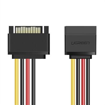 UGREEN 50718 0,2 m SATA 15-stifts hane till hona förlängningskabel Hårddisk Strömkabel