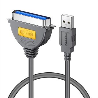 UGREEN 1,5 m USB till DB36 IEEE1284 hane till hona-kontakt Centronics parallell skrivarkabeladapter