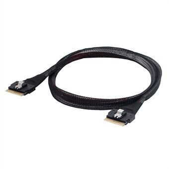 SF-028 0,5m PCI-E Slim Line SAS 4.0 SFF-8654 8i 74Pin Värd till SFF-8654 Slim SAS målkabel