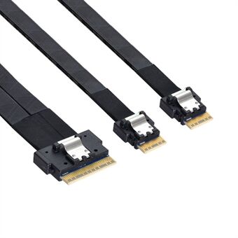 SF-034-0.4M PCI-E Ultraport Slimline SAS Slim 4.0 SFF-8654 8i 74Pin till Dual SFF-8654 4i 38Pin Kabel