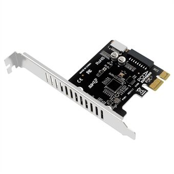 UC-039 Type-E USB 3.1 Frontpaneluttag + USB 3.0 20-stift till PCI-E 1X Express Card VL805 Moderkortsadapter