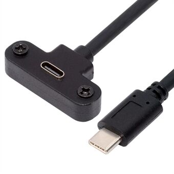 UC-171-0.3M 0,3m USB-C 480Mbps Typ-C Hane till Uppvinklad Hona Förlängningssladd Skruvlås Datakabel för Kamera VR