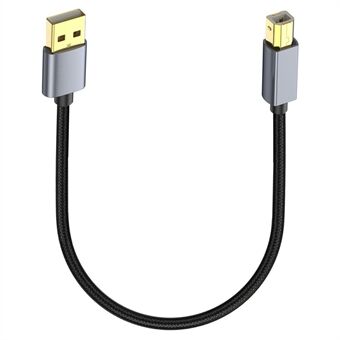 USB-skrivarkabel 0,3m Längd USB 2.0 Type A Hane till B Hane Skanningssladd för MIDI-kontroller