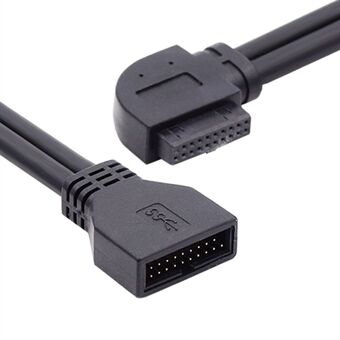 U3-082-LE vänstervinklad USB 3.0 20-stifts moderkort Anslutningskabel för moderkort 20-stift hane till hona tråd 5 Gbps adaptersladd