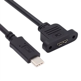 U3-083-CM 50CM 5Gbps Type-C Hane till Micro USB 3.0 Hona Skruvmonterad Typ Förlängningskabel