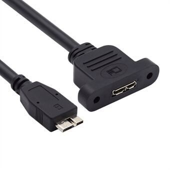 U3-083-MM 50 cm Micro USB 3.0 hane till Micro 3.0-typ B hona 5 Gbps skruvmonterad förlängningskabel