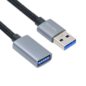 U3-075-AF 0.3m USB 3.0-hane till USB 3.0-hona förlängningskabel 5Gbps Disk SSD Kamera Datakabel (Silverfärgat skal)