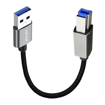 JUNSUNMAY 0.3m USB-A 3.0 Hane till USB Typ-B Hane Skrivarkabel Skanneranslutningskabel.