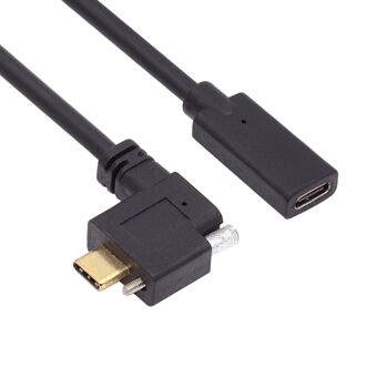 UC-041-RI 0,3 m USB 3.1 Typ C Vinkelhane till Honförlängningsdata Skruvlåsningskabel