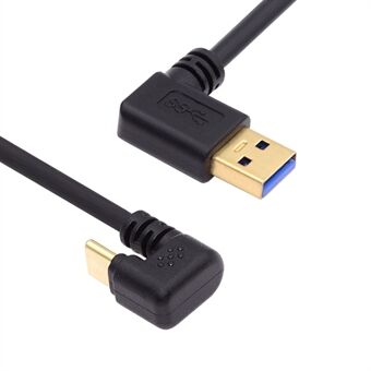 UC-101-LE 0,3 meter 5Gbps USB3.0 Typ-A till Typ-C Motstående U-form 90-graders vinklad kabel