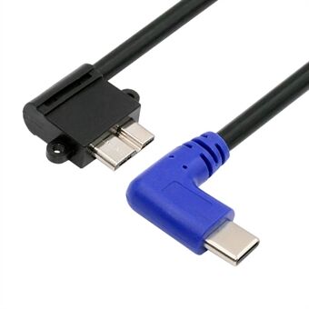 UC-166 30cm USB-C hane till Micro-B USB3.0 hane 90-graders vinklad kabel för industriell kamera