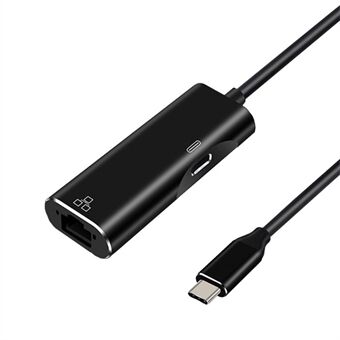 YC26 Type-C till RJ45 Gigabit Ethernet-adapter med Type-C PD-laddningsport Bärbar LAN-nätverksadapter i aluminiumlegering för Nintendo Switch, Xiaomi Mi Box, bärbara datorer