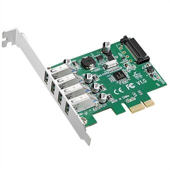 TXB003 4 USB3.0-portar PCI-E Expansionskort NEC Chip Desktop Datoradapterkort