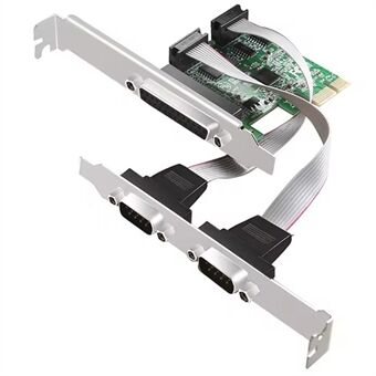 TXB099 RS232 PCI-E-adapterkort dubbel COM-serieport + skrivare parallellport expansionskort