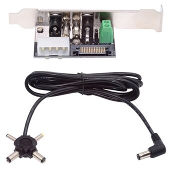 PW-030 Dual DC5.5mm 12V / 5V Output Power System Intelligent Control Management System Power Card med PCI-E-stöd