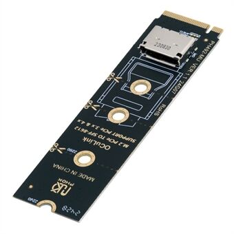 SF-023-2280BK 2280 PCI-E4.0 M.2 M-Key till Oculink SFF-8612 SFF-8611 Vertikal Värdadapter