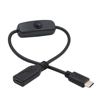 UC-148 Type-C hane till hona kabel USB-C kabel med på/av strömbrytarknapp för bärbar datortangentbord