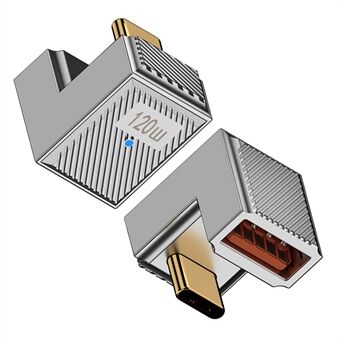 UC-017-OS USB 3.1 Typ C Hane till USB 3.0 A Hona 10Gbps OTG Data 120W Ström Motsatt U-form Bakåtvinklad adapter