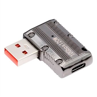 UC-029-TC002 USB 3.1 Typ C-hona till USB 3.0 Typ-A-hane 90 graders vänster-vinklad platt typ 10Gbps data 120W strömadapter