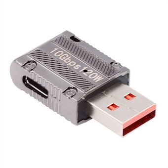 UC-029-TC004 USB 3.1 Typ C-hona vänsterlutande till USB 3.0 Typ-A-hane rakt typ 10 Gbps 120 W strömadapter