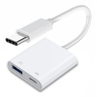 UC-155-TC002 Typ-C till Typ-A USB3.0 Hona med PD-strömladdningsadapter kompatibel med Macbook Laptop Tablet Telefon