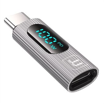 TOOCKI TQ-OTG07 Typ-C hane till Typ-C hona 100W Digital Display-adapter