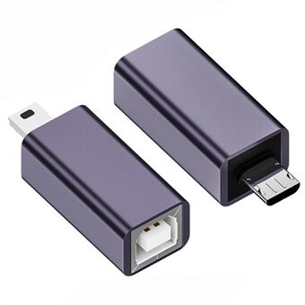 U2-010-MM 2 st USB 2.0 B-typ Hona till Mini USB & Micro-Hane Förlängningsadapter för skrivare telefon disk