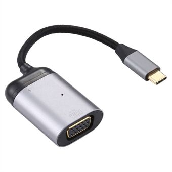 4K UHD Typ-C till VGA + PD Dataöverföring Adapter Kabel Audio Video Converter PD Snabbladdare för TV-projektor