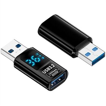 60W 10Gbps Dataöverföringsadapter Digital Display USB-A till USB-A Mini Converter