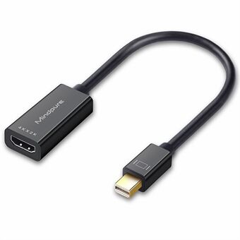 MINDPURE AD007 Plug and Play 4K 30Hz Videoutgång Mini DP till HD Hane till Hona Adapterkabel