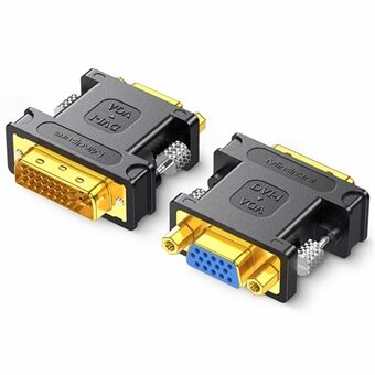 MINDPURE AD050 24+5 DVI Hane till VGA Hona HD Video Adapter Guldpläterad Omvandlare