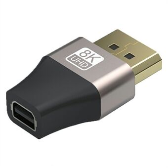 Kompatibel med Thunderbolt 2 8K / 60Hz Mini DisplayPort Hona till DP Hane Omvandlare Mini Adapter