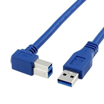 2m USB 3.0 Typ A hane till typ B hane 90 graders förlängningskabel Datasynkroniseringssladd för PC-skrivare