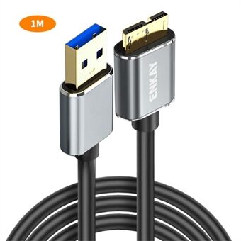 ENKAY HAT PRINCE 1m USB 3.0 A till USB 3.0 Micro B-kabel Kamera Extern Hårddisk Laddning Datakabel