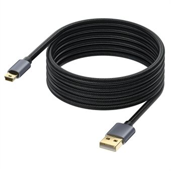 5m USB 2.0 till Mini B Hane Laddkabel USB Mini till USB Laddningskabel för PS3 Kontroller / MP3 Spelare / Kamera