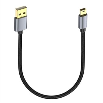 0.3m USB 2.0 till Mini B Hane Laddningskabel USB Mini till USB-laddningskabel för PS3-kontroller / MP3-spelare / Kamera