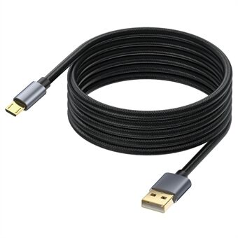 5m 480Mbps USB A till Micro Ladd- och Synk-kabel för Samsung Galaxy J7 / S7 / S6 / Kindle Fire HD Tablets / PS4