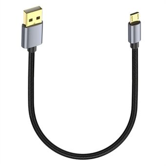 0,3m 480Mbps USB A till Micro Ladd- och Synk-kabel för Samsung Galaxy J7 / S7 / S6 / Kindle Fire HD-surfplattor / PS4