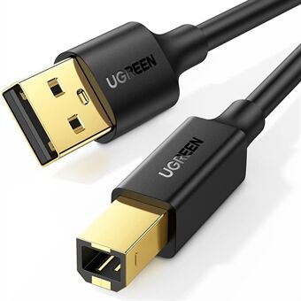 UGREEN 1,5 m Plug and Play USB 2.0 skrivarkabel för HP Canon Epson USB Typ B hane till en hane sladd