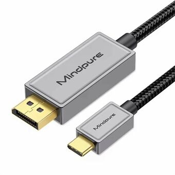 MINDPURE USB Type-C till DisplayPort DP 1.4-kabel 8K 60Hz omvandlare tråd stöder dynamisk HDR