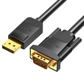 VENTION HBLBH 2m DP till VGA Omvandlingskabel 1080P 60Hz HD Videokabel - Svart