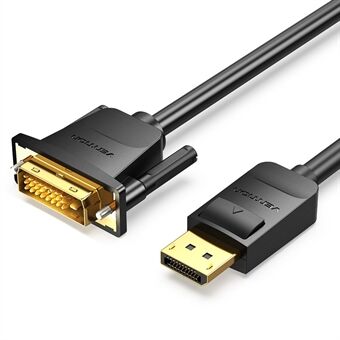 VENTION HAFBH 2m DP till DVI 24+1 konverteringskabel 1080P PVC HD videokabel - Svart