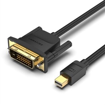 VENTION HFFBH 2m Mini DP till DVI 24+1 Omvandlingskabel 1080P 60Hz HD Videokabel - Svart