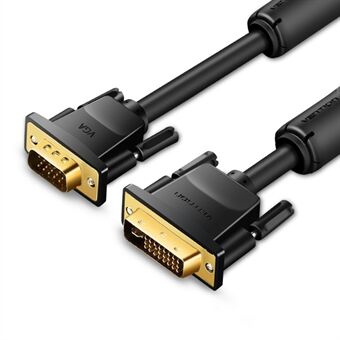 VENTION EACBF 1m 24+5 DVI till VGA Hane till Hane Kabel 1080P 60Hz Full HD PVC-tråd