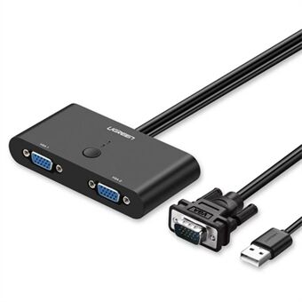 UGREEN VGA Splitter 1080P 2 Portar 2 i 1 ut VGA Switch Adapter Omvandlare för PS4 TV Projektor